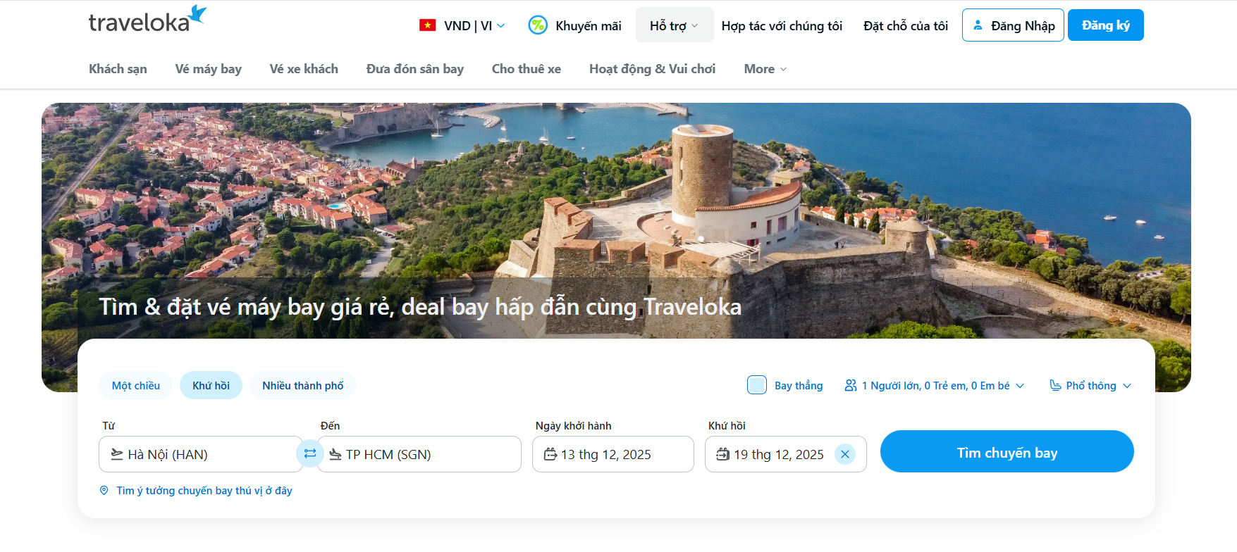 Traveloka giúp xem giá vé máy bay toàn diện